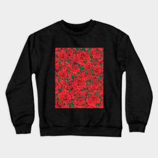 Red Roses Design Crewneck Sweatshirt